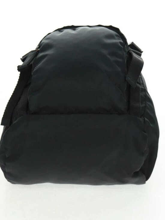 PRADA Backpack Nylon Black Silver Auth bs31838